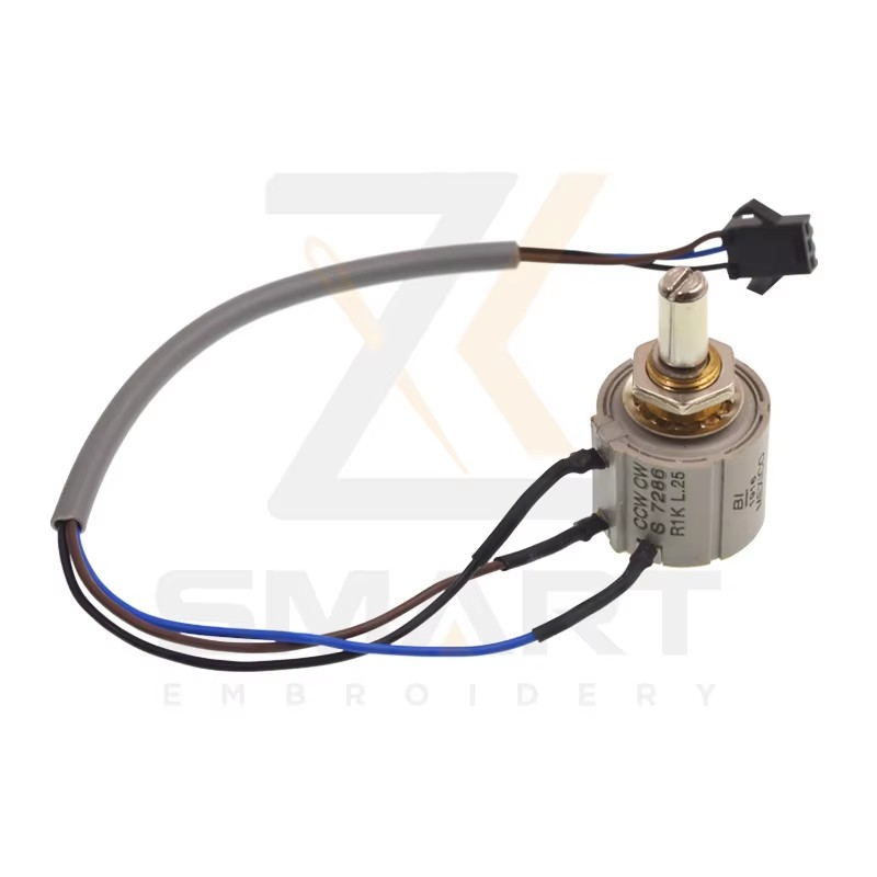 Potentiòmetre 7276 R1K L.25 amb Cable Embroidery Machine Parts ETJ-R1K-L.25-WC