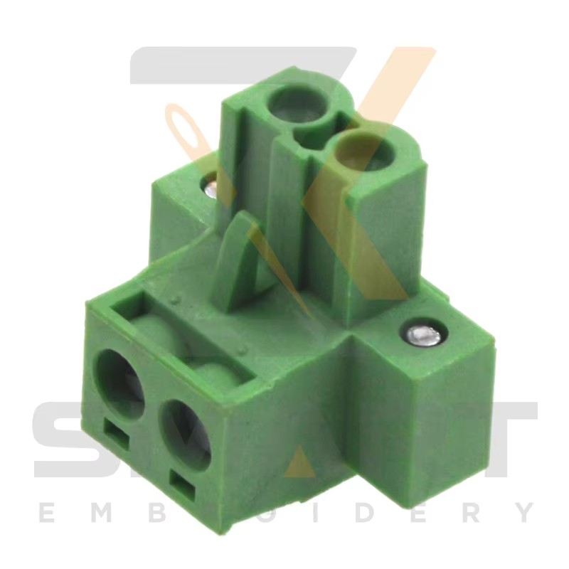 Connector femení de tipus L 2 forats per a conductors DAHAO Parts de màquina d'embroideria E12-CZ-L2-F